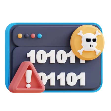 Alerte à la cybercriminalité  3D Icon