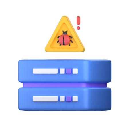Alerte d'avertissement de base de données  3D Icon