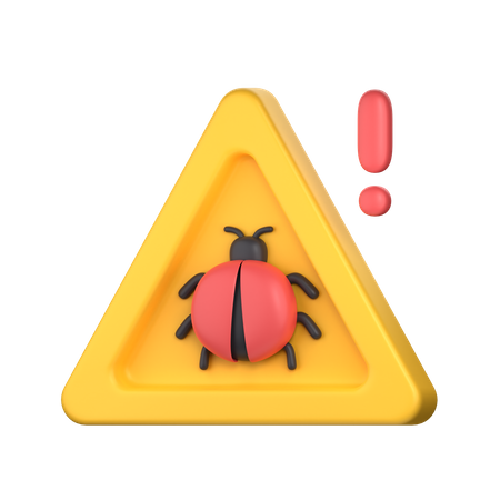 Alerte d'avertissement de bug  3D Icon