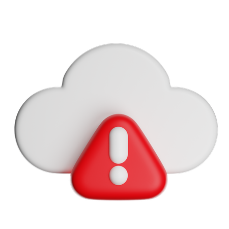 Alerte d'avertissement de nuage  3D Icon