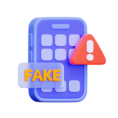 Alerte de fausse application  3D Icon