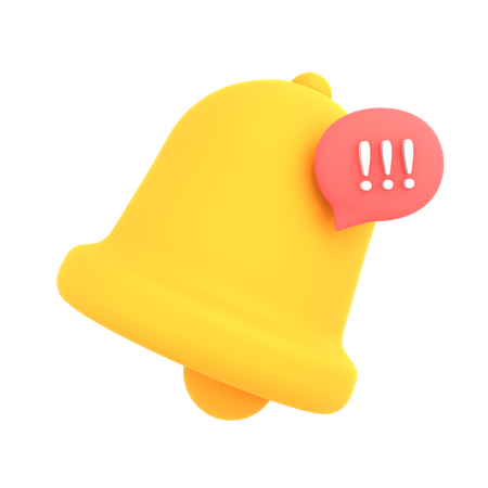 Alerte de notification  3D Icon