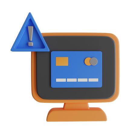 Alerte de paiement en ligne  3D Icon
