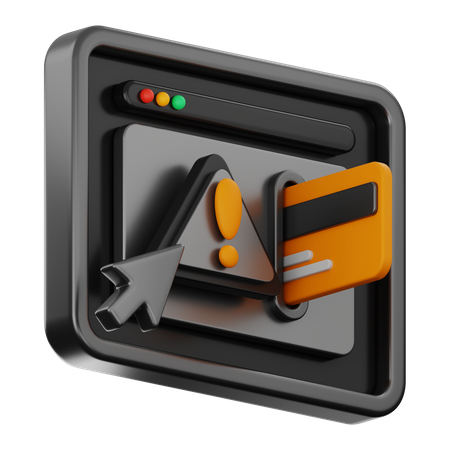 Alerte de paiement en ligne  3D Icon