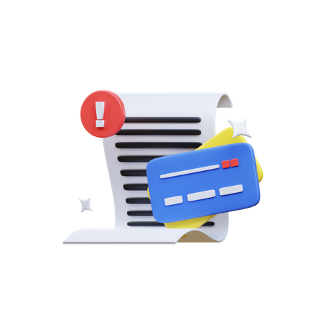 Alerte de paiement en ligne  3D Icon
