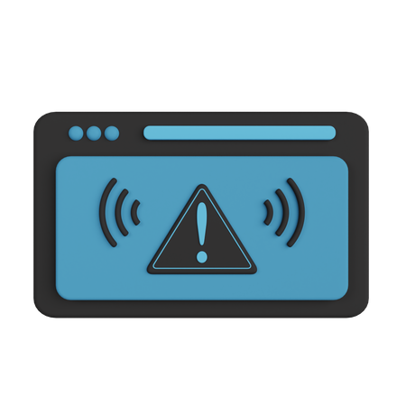Alerte de sécurité du navigateur  3D Icon
