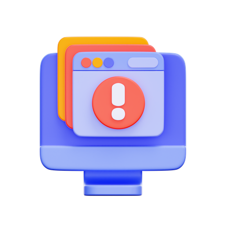 Alerte de sécurité du système  3D Icon