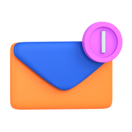 Alerte e-mail  3D Icon