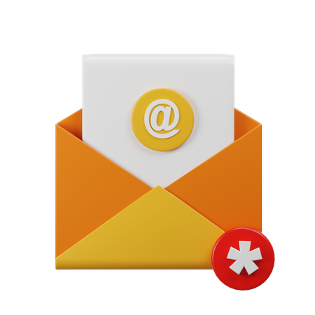 Alerte e-mail  3D Icon