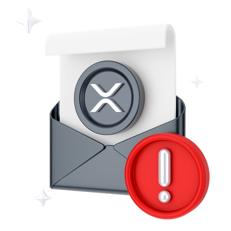 Alerte financière par courriel  3D Icon