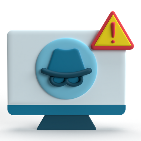 Alerte à la fraude  3D Icon