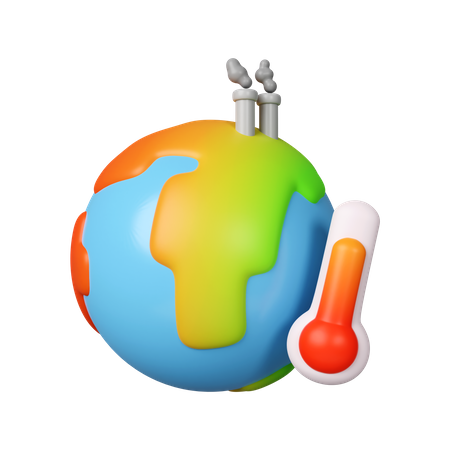 Réchauffement climatique  3D Icon