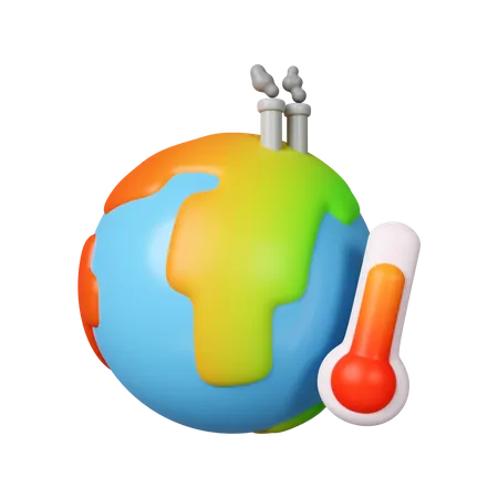 Réchauffement climatique  3D Icon