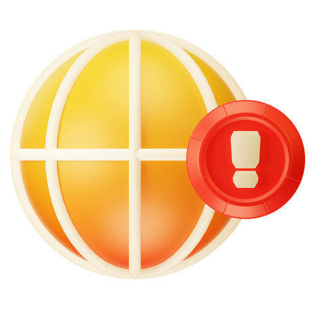 Alerte Internet  3D Icon