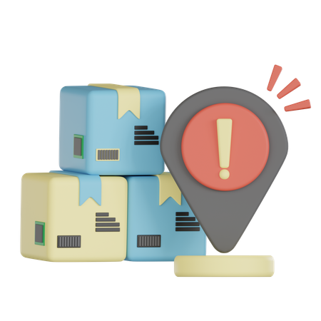 Alerte de lieu de livraison  3D Icon