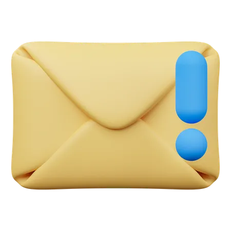 Courrier d'alerte  3D Icon