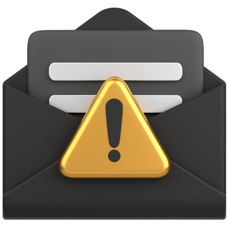 Alerte mail  3D Icon