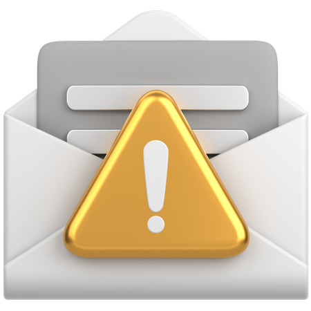 Alerte mail  3D Icon