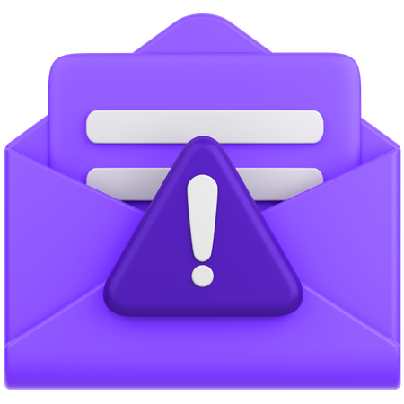 Alerte mail  3D Icon
