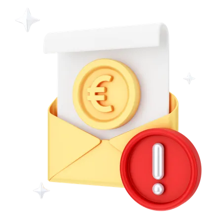 Alerte mail euro  3D Icon