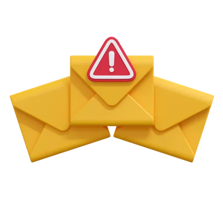 Message d'alerte par courrier électronique  3D Icon