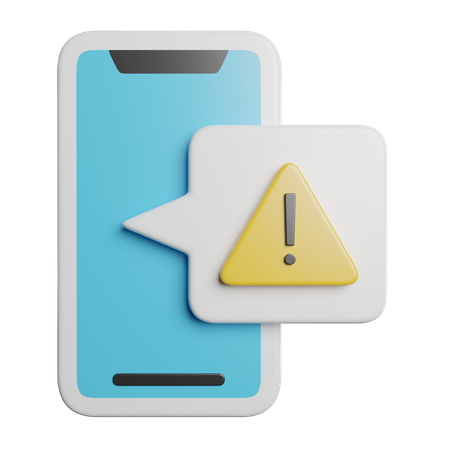 Alerte mobile  3D Icon