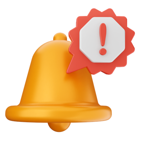 Cloche de notification d'alerte  3D Icon