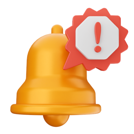 Cloche de notification d'alerte  3D Icon