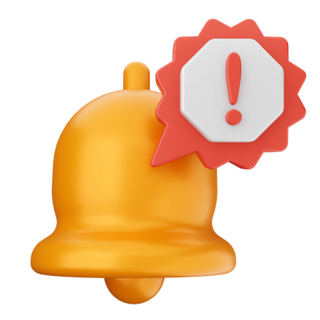 Cloche de notification d'alerte  3D Icon