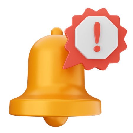 Cloche de notification d'alerte  3D Icon