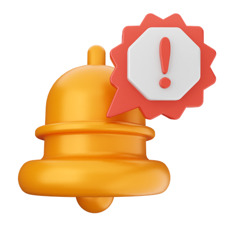 Cloche de notification d'alerte  3D Icon