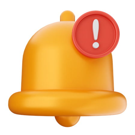 Cloche de notification d'alerte  3D Icon