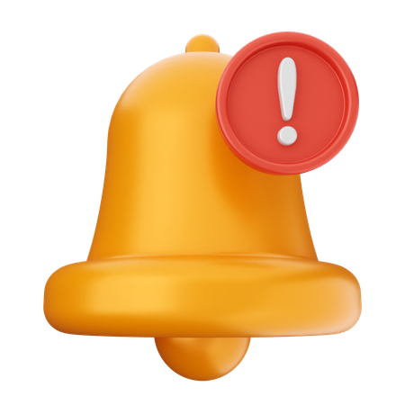 Cloche de notification d'alerte  3D Icon