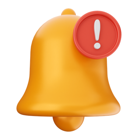 Cloche de notification d'alerte  3D Icon