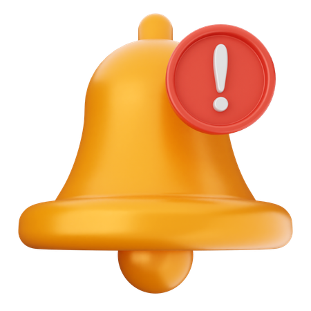 Cloche de notification d'alerte  3D Icon