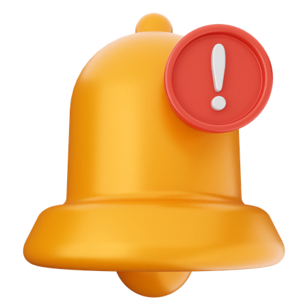 Cloche de notification d'alerte  3D Icon