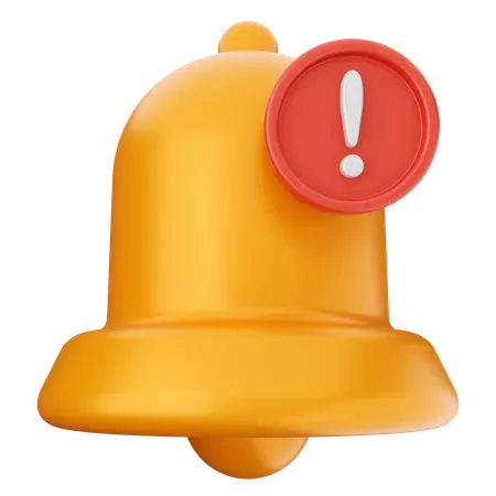 Cloche de notification d'alerte  3D Icon