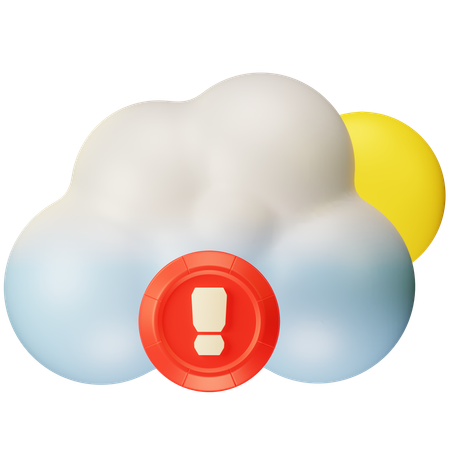 Alerte nuage  3D Icon