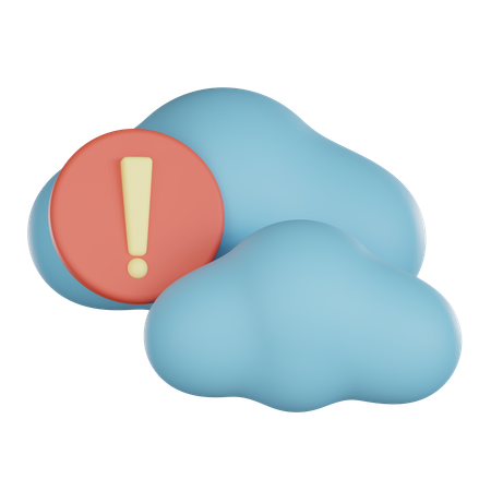 Alerte nuage  3D Icon