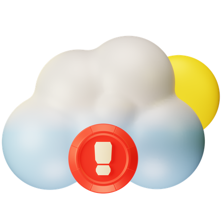 Alerte nuage  3D Icon