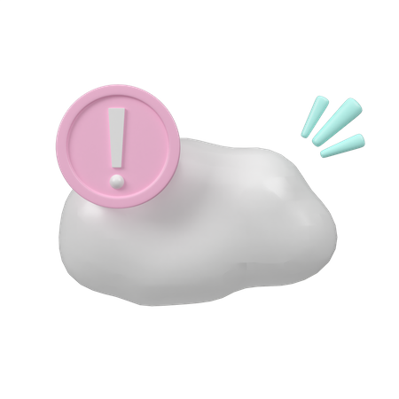 Alerte nuage  3D Icon