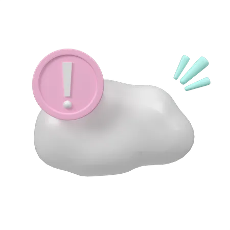 Alerte nuage  3D Icon