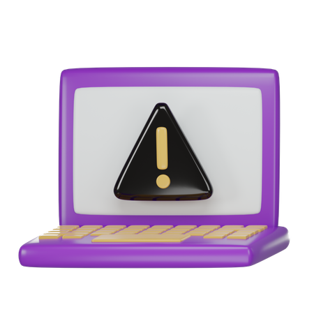 Alerte ordinateur portable  3D Icon