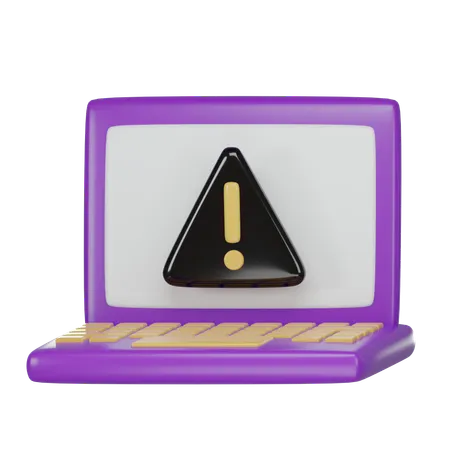 Alerte ordinateur portable  3D Icon