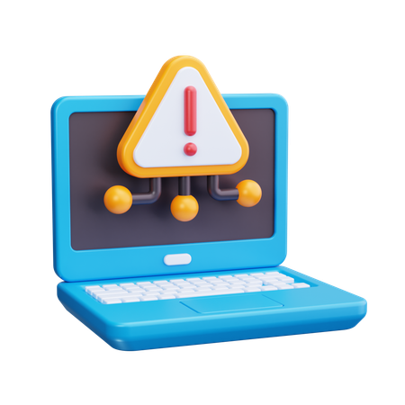 Alerte ordinateur portable  3D Icon