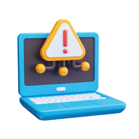 Alerte ordinateur portable  3D Icon