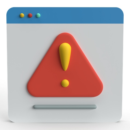 Alerte de page Web  3D Icon