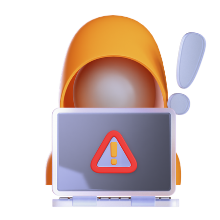 Alerte pirate informatique  3D Icon