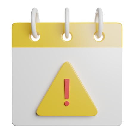 Calendrier d'alerte  3D Icon