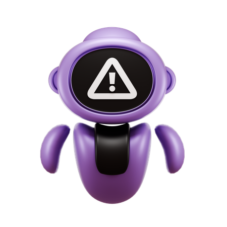 Alerte robot  3D Icon